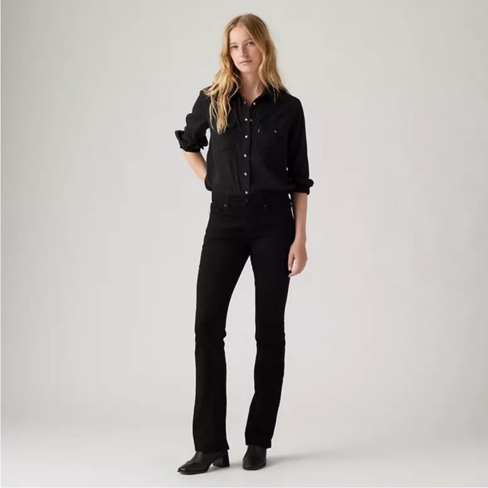 Levi’s 315 Shaping Bootcut Black Corduroy Pants Size 29